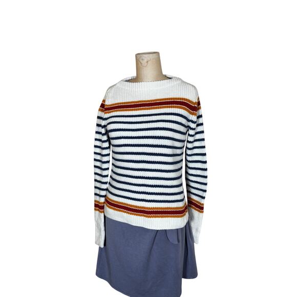 Faherty Cashmere Cotton Striped Sweater Womens XS - Picture 1 of 4